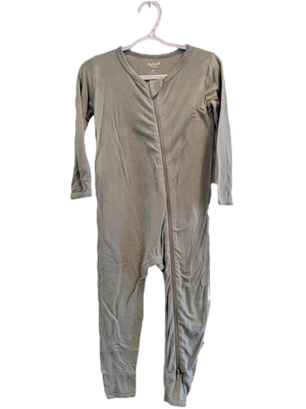 Kyte Sage Green Bamboo Footless Romper‎ 4T